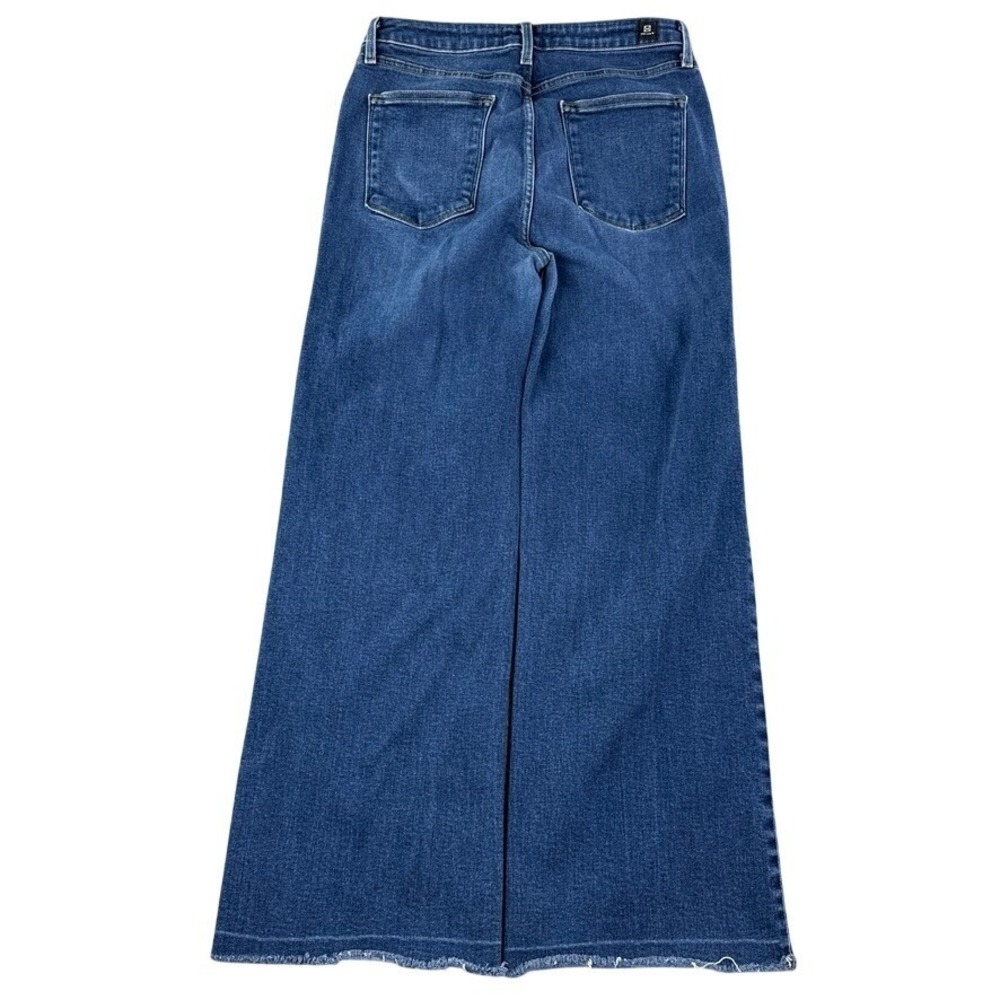 LTJ Denim Jeans Womens Size 31 Blue Paola Wide Leg High Rise Frayed Hem - Picture 2 of 12